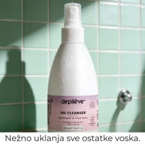 ulje za posle depilacije u boci sa sprejom. uklanja sve ostatke voska za depilaciju