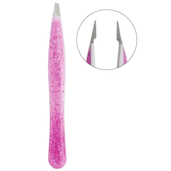 Pinceta Slent Gliter Pink – inox – Nordberg Sölingen – TW-03